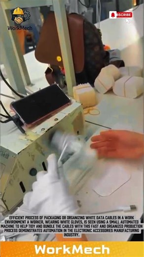 This Automatic Machine Makes Data Cable Packing Super Fast & Neat! #machine #workmech #tech