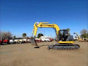 Sold! Komatsu PC128UU-1E Hydraulic Excavator Swing Away Boom bidadoo.com