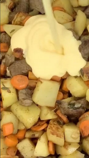 With Hollandaise Sauce! Potato-Beef Skillet.