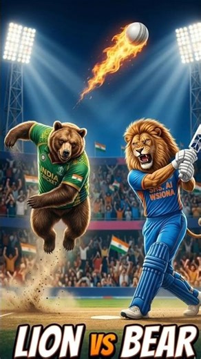 Lion vs Bear Cricket Match 🏏 Funny Animals Playing Cricket | AI Video