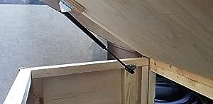 Hatchlift Products RV Bedlift - Small Compartment 19" - 23" with Lightweight Mattress, Camper Shell, Gas Shocks for Truck Pickup Tool Box, and Lift Lid & Spring Struts for Cabinets and Heavy Lids