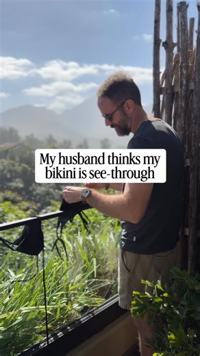 n i c o l e • j o n e s on Instagram: "I really sewed a see-through swimsuit and thought, “yeah…this will work!!” he strongly disagreed but double layered mesh is sneaky like that—on the hanger it looks like a terrible idea… on the body it’s a completely different story. #sewing #customswimwear #seethrough"