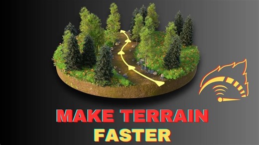 iBlender插件  Open Scatter 开源散布工具 地形建模 地编利器风景 Blender教程