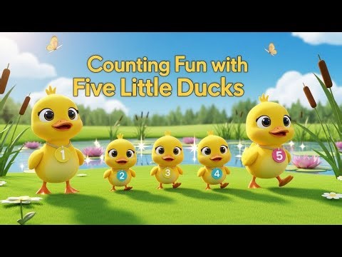 Counting Fun with Five Little Ducklings 🦆 | Numbers & Counting for Newborns & Toddlers