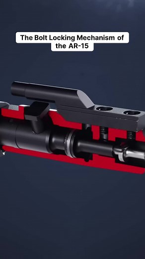 Intricate AR-15 Bolt Locking Mechanism Explained in 3D Animation