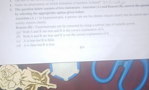 4. Name the phenomena on which formation of rainbow is based? r... | Filo