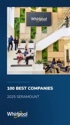 Whirlpool Corporation is proud to be recognized by Seramount with four exciting workplace awards! 💫 2025 Seramount Inclusion Index 💫 2025 Top Companies for Executive Women 💫 2025 100 Best Companies 💫 2025 Best Companies for Multicultural Women These honors highlight our dedication to building a truly inclusive culture where all employees feel empowered, respected and set up for success. #SpiritOfWinning #OneWhirlpool #AwardWinningWorkplace | Whirlpool Corporation