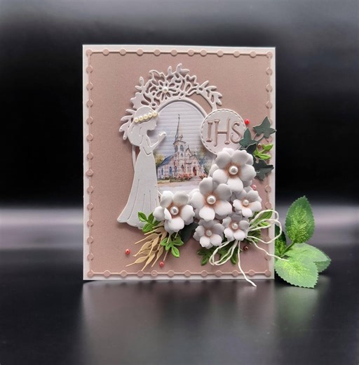 Handmade Baptism Card: Foam Flowers, Personalized Gift Bag - Etsy