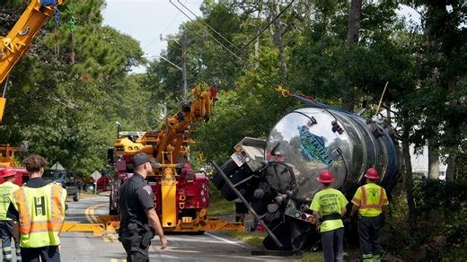 Truck spilled 1,500 gallons of sewage in Harwich crash Tuesday. Here's what happened.