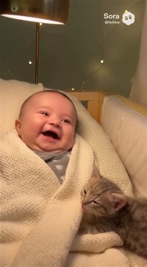“When magic sounds like baby giggles and kitten meows ✨🐱💫” | Funny Moments