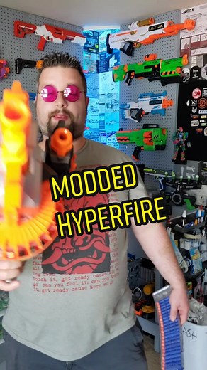 Nerf Hyperfire vs Modded Hyperfire Battle