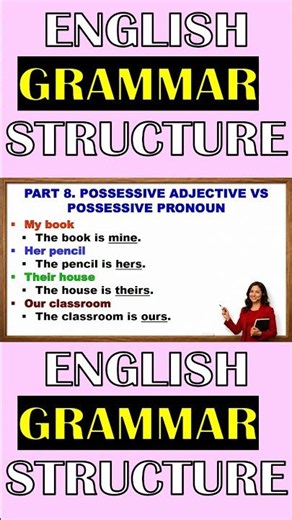 POSSESSIVE ADJECTIVE VS POSSESSIVE PRONOUN