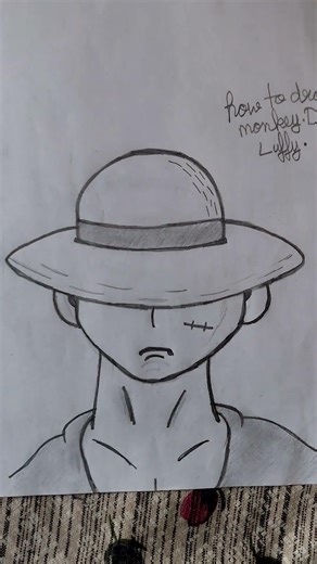 how to draw monkey.d.luffy easy #art