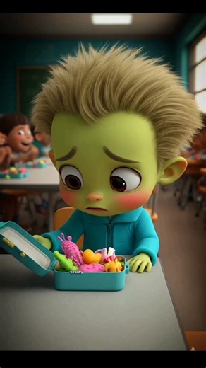 Tiny alien tries to fit in human school #story #shorts #storyshorts