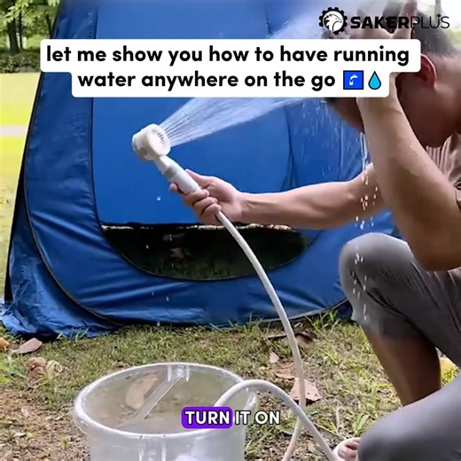 🚿 Shower Anywhere, Anytime! 🏕✨ Turn a bucket or sink into your personal shower – whether you’re camping in the wild, washing your pets 🐶🐾, or cleaning up after a beach trip 🏖. Lightweight, portable, and USB rechargeable 🔋 – up to 60 minutes of refreshing flow! Includes a suction cup & hook for easy hands-free use. 🙌 💧 Adventure-ready. Home-friendly. 🔗 Get yours here: https://a52d7c-98.myshopify.com/products/sakerplus-portable-camping-shower-pump | Sakerplus