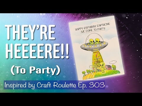 EASY Alien Shaker Birthday Card
