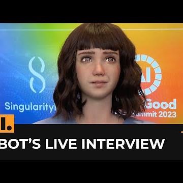 A.I. robot speaks to Al Jazeera reporter live on air | Al Jazeera Newsfeed
