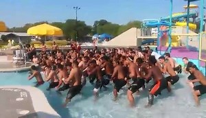 65K views · 1.2K reactions | It's been a busy day for the Trinity Trojans. The day started with practice/scrimmage followed by swimming at the Euless pool and a different kind of Sipi Tau. Thanks goes to the City of Euless for hosting the annual team swim! | Trinity Trojan Football | Facebook
