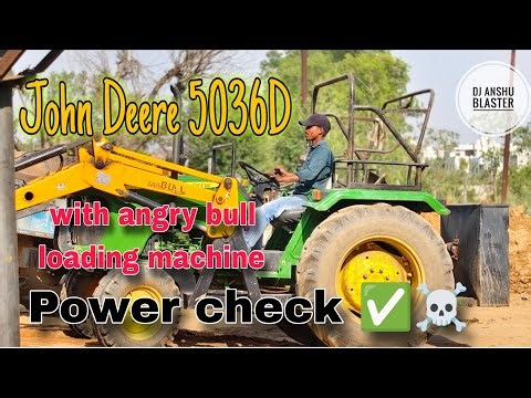 John Deere 5036D Angry bull loading machine added power check tractor #video #trending