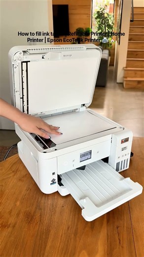 How to fill ink tanks | Refillable Printer | Home Printer | Epson EcoTank Printer 🖨️ 🏡