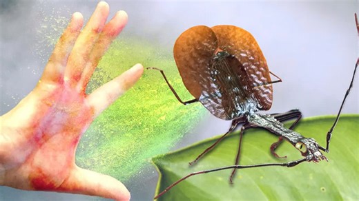 Can I handle an acid-spraying beetle?