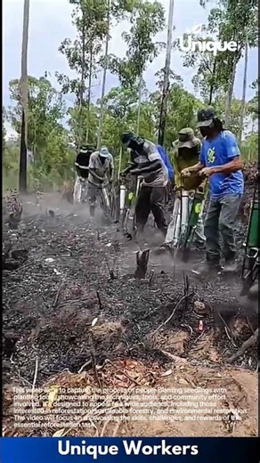 Reforestation: from burnt land to forest with planting