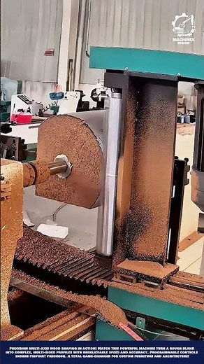 Automatic Machine Wood Lathe and Profiler to Create Complex Geometric Shapes on Large Timber