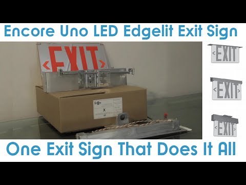 GoodMart Encore "Uno" LED Edgelit Universal Mount Exit Sign