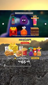 143K views · 475 reactions | Koleksi mainan A Minecraft Movie Meal kini hadir di Mekdi! ⚒️✨ Dapatkan 1 dari 6 mainannya yang dikemas dalam blind box, setiap pembelian A Minecraft Movie Meal dengan pilihan PaNas 2 atau Paket Hemat Double Cheeseburger hanya Rp65 Ribuan.  Siap kumpulkan keseruannya sekarang, mana lagi selain di Mekdi! | McDonald's | Facebook