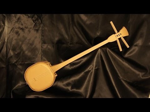 本気でダンボール工作！→ 三線を作ってみた！ Cardboard Sanshin