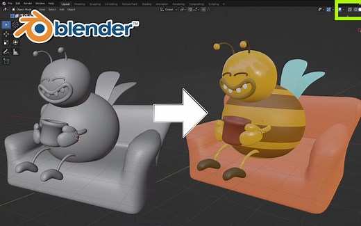 Blender如何给模型涂色？实用小技巧丨着色初学者教程