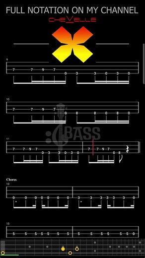 The Red 𝄢 Chevelle #bassline #chamisbass
