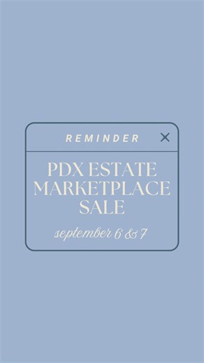 5.2K views · 6 comments | Mark your calendars… the next sale is September 6 & 7! We are adding new items to the floor everyday 朗 #estatesale #portlandoregon #secondhandfurniture #womenownedsmallbusiness #vintagefinds #pdxestatemarketplace  September 6 & 7, 2025 ⏰ 8am - 4pm both days  11125 SW Greenburg Rd. Portland, OR  Sunday = 50% off everything under $100 | PDX Estate Marketplace | Facebook