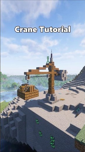 Minecraft: Crane Tutorial #minecraft #minecraftbuilding #minecraftideas