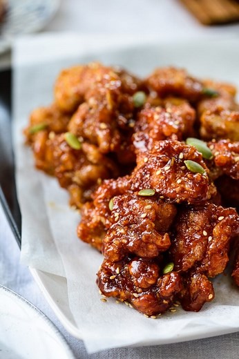 Dakgangjeong (Sweet Crispy Korean Fried Chicken)