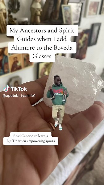 Alum Stone, also known as Alumbre, holds profound spiritual benefits that can positively impact elevating your ancestors and spirit guides. Alum stone works best when added to a glass of water and as a mineral salt it shall dissolve. Traditionally use as an antiseptic, here are some spiritual benefits to Alum stone. Purification: Alum Stone acts as a natural purifier, cleansing and clearing negative energies to create a sacred space for spiritual growth and development. 🛡️ Protection: Incorpora