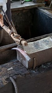 6.3K views · 30 reactions | This is the initial stage of making agricultural tools: the process of cutting iron by a blacksmith, which is then processed into a rubber tapping tool. 朗 ⚒️ #blacksmith #culturalheritage #blacksmithing #art #diy #metalworking #iron_cutting #metalart #anvils #forging #handmade #blacksmith_challenge #SkillMaster #americanblacksmith | A'eng | Facebook