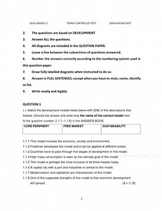 Match the development models listed below with ONE of the descr... | Filo