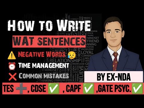 Mastering Word Association Test ( WAT ) for SSB Interview | Detailed Course by Ex NDA cadet 🔥