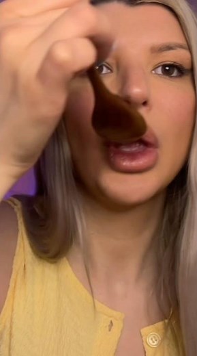 ASMR Eating your face with wooden spoon 🥄 Full video on my channel