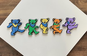 Grateful Dead Dancing Bears Magnet Set (set of 5) - Etsy
