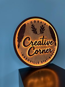 Custom Wooden Business Logo, LED Wall Sign With Backlight, Personalized Illuminated Branding Decor for Office,studio or Store Reception Wall - Etsy