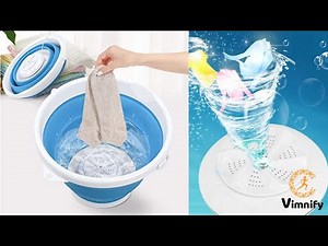 Mini Portable Ultrasonic Turbine Foldable Washing Machine