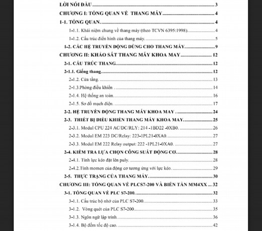 [Link Dowload PDF] Đồ Án Điều Khiển Thang Máy Dùng PLC S7-200