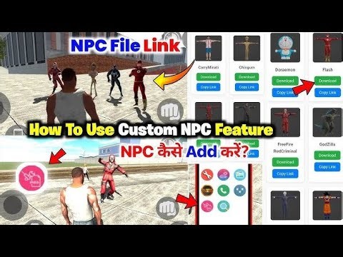 HOW TO USE CUSTOMISE NPC FILE LINK # INDIAN BIKE DRIVING 3D 😲🤯 all chet code #gamingvideos