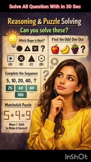 🎯 Puzzle & Reasoning Questions | Most Important Logical Reasoning for Competitive Exams #puzzle #gk