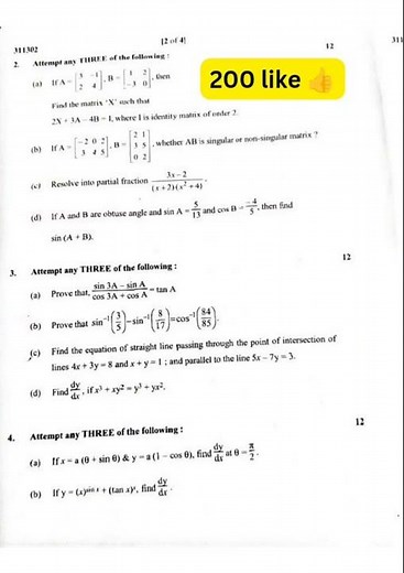 (BMS) msbte k scheme winter 2024 Basic mathematics imp paper #311302 #kscheme #msbte #diploma