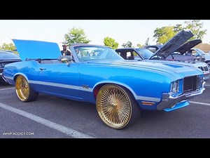 442 Cutlass Convertible on ALL GOLD Dayton 24s with FULL Custom Interior!