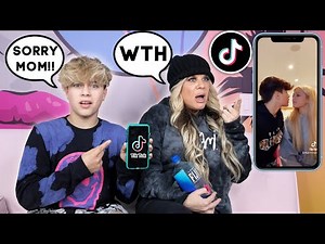 MOM REACTS TO MY TIK TOKS **She Caught Us Kissing**📱💏| Gavin Magnus