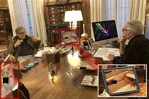 Everything we know about the creepy photo Jeffrey Epstein had of a lounging woman on his desk
